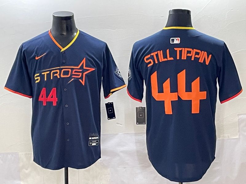 Men 2025 Houston Astros #44 Still Tippin Blue Three generations Joint Name Nike MLB Jersey style 3->houston astros->MLB Jersey